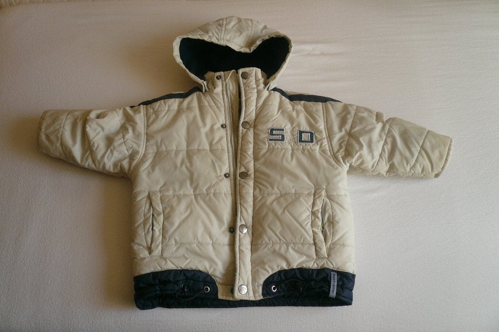 Crèmekleurig jongens winterjasje, maat 98, Ophalen, Zo goed als nieuw, Salty Dog, Jongen