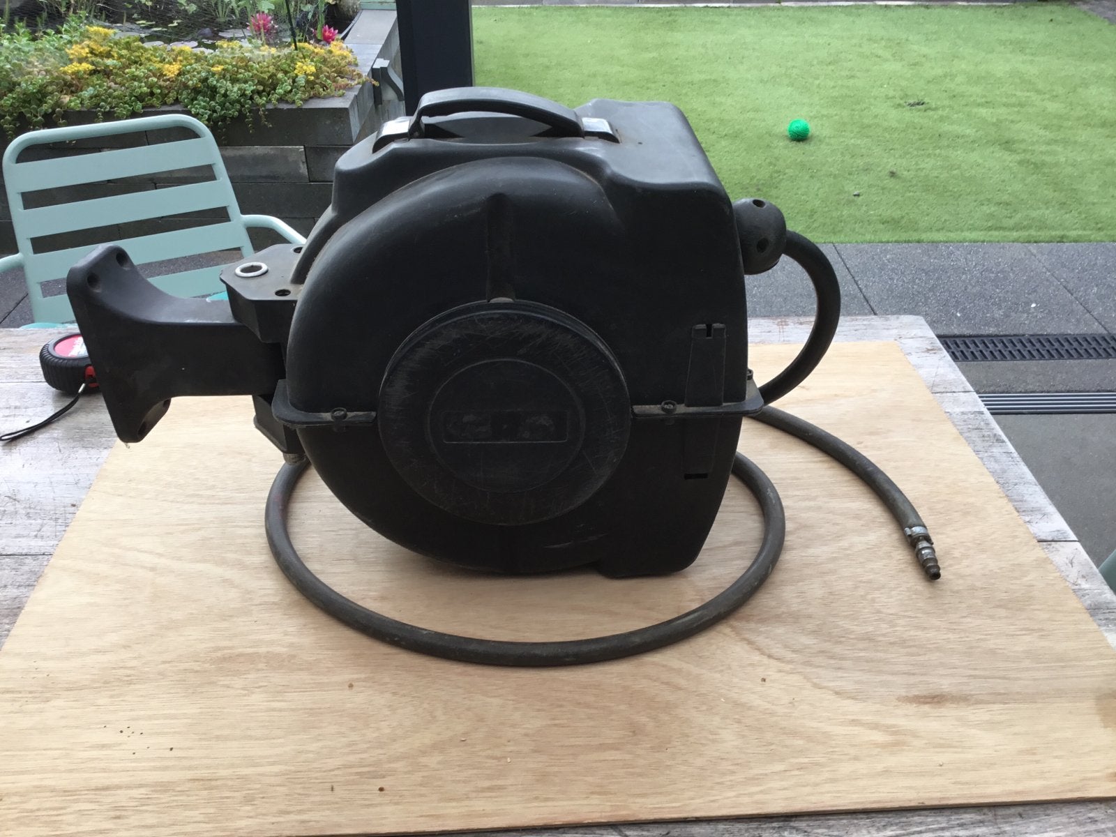 Automatische luchtslanghaspel, Ophalen, Gebruikt, 6 tot 10 bar, Minder dan 200 liter/min