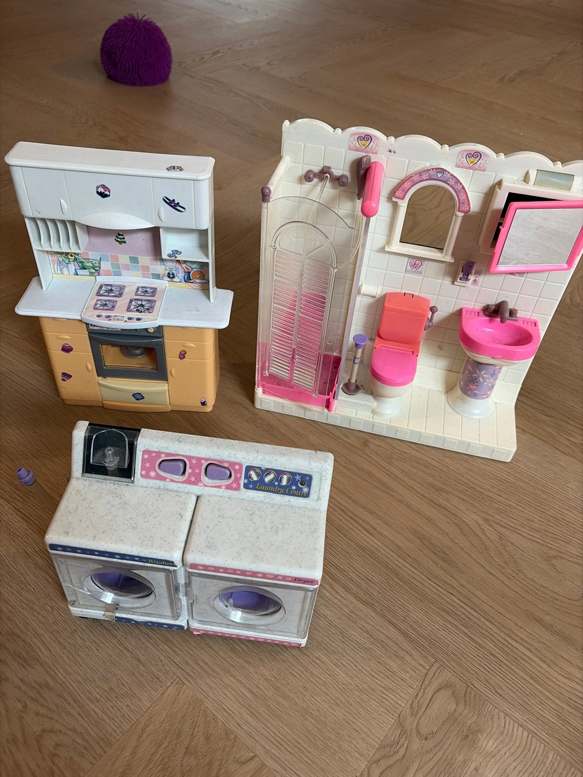 Barbie Keuken, Wasmachine en Badkamer Speelset, Ophalen of Verzenden, Gebruikt, Barbie