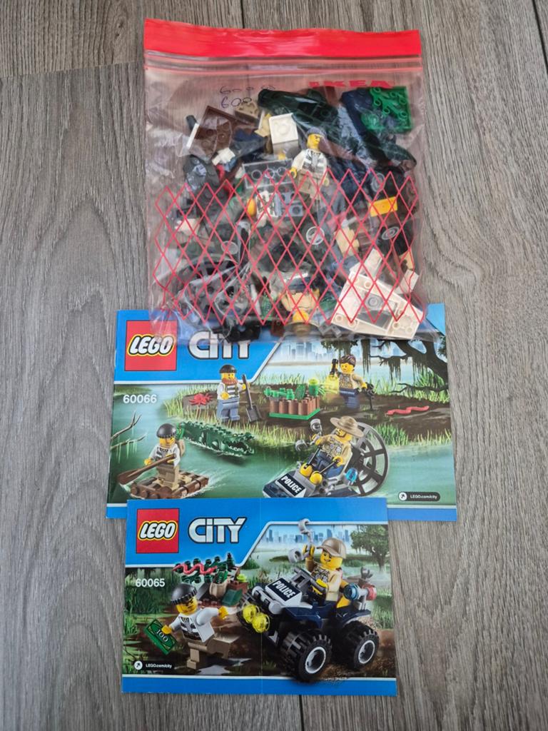 Lego City Moeraspolitie sets 60065 en 60066, Ophalen, Lego, Compleet, Complete set