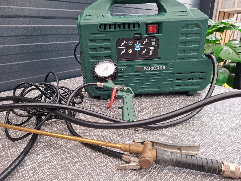 Parkside Compressor Zeer Compleet ZGAN, Ophalen, 6 tot 10 bar, Zo goed als nieuw, Minder dan 200 liter/min