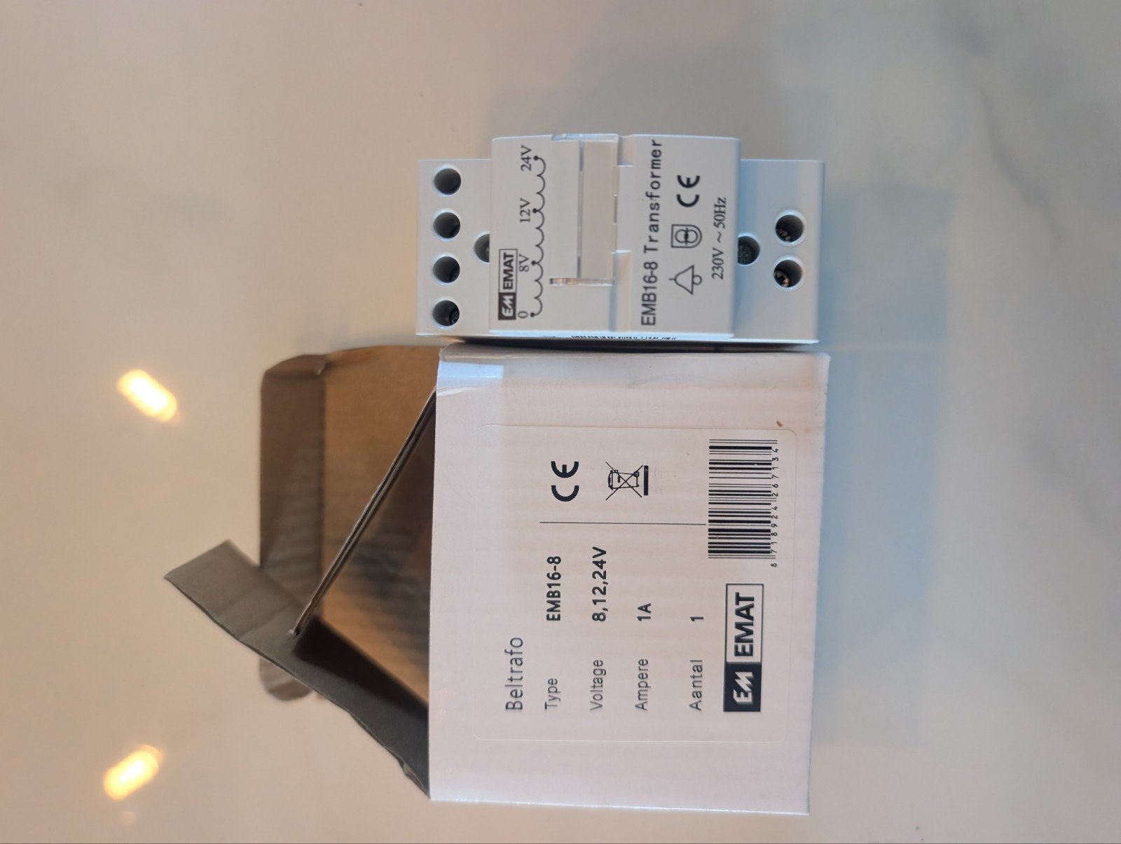 EMAT Beltrafo EMB16-8 Transformator 8, 12, 24V 1A, Verzenden