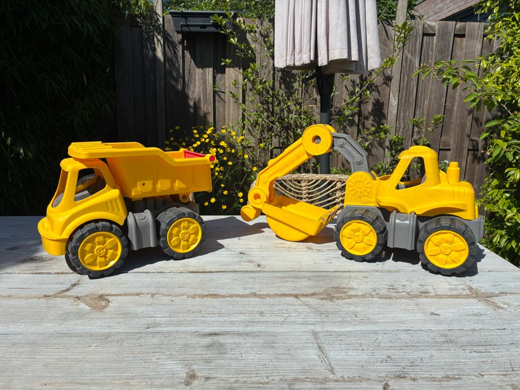 Graafauto en kiepwagen speelgoedset, Kinderen en Baby's, Ophalen, Gebruikt