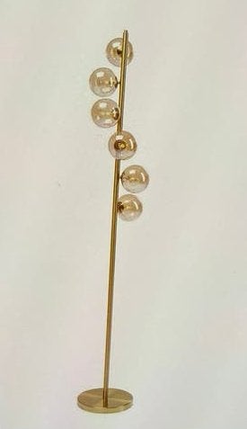 Kare Design staande lamp matgoud, 1.63  hoog, Huis en Inrichting, Lampen | Vloerlampen, Ophalen, Gebruikt, Glas, 150 tot 200 cm