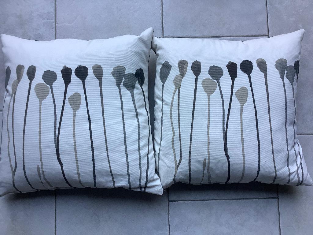 Ikea sierkussens, Huis en Inrichting, Woonaccessoires | Kussens, Ophalen of Verzenden, Zo goed als nieuw, Grijs, Vierkant