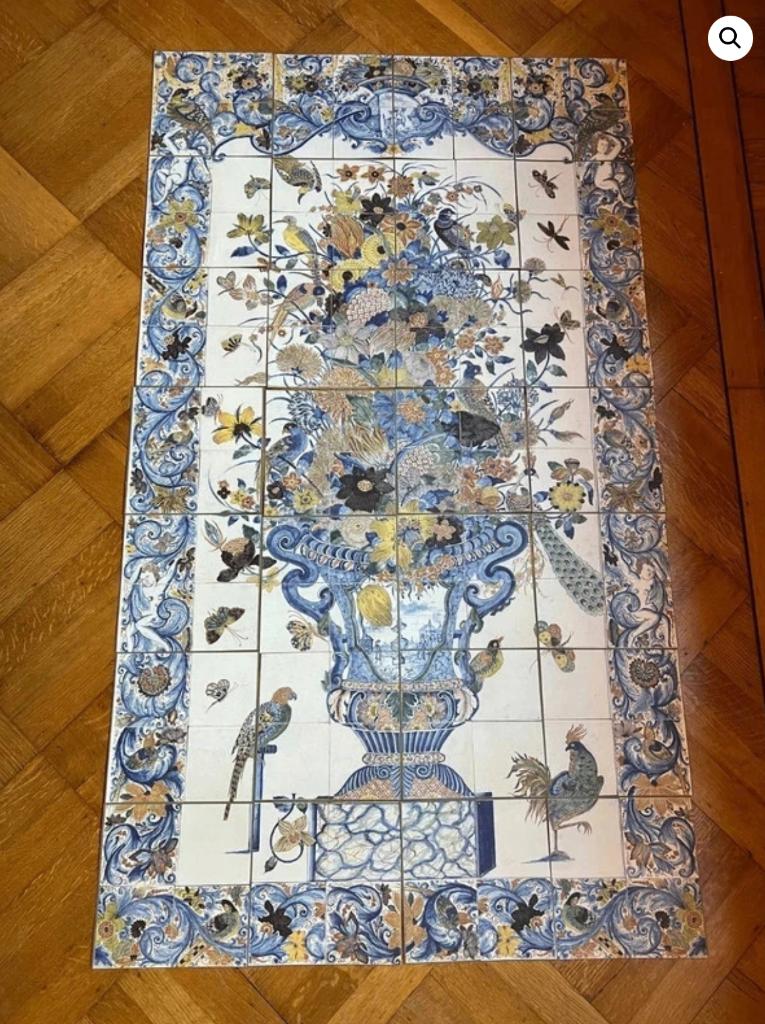 Bloemenvaas – tegeltableau karton - 28 kaarten (21x21cm), Verzenden, A4 of kleiner, Vierkant, Nieuw