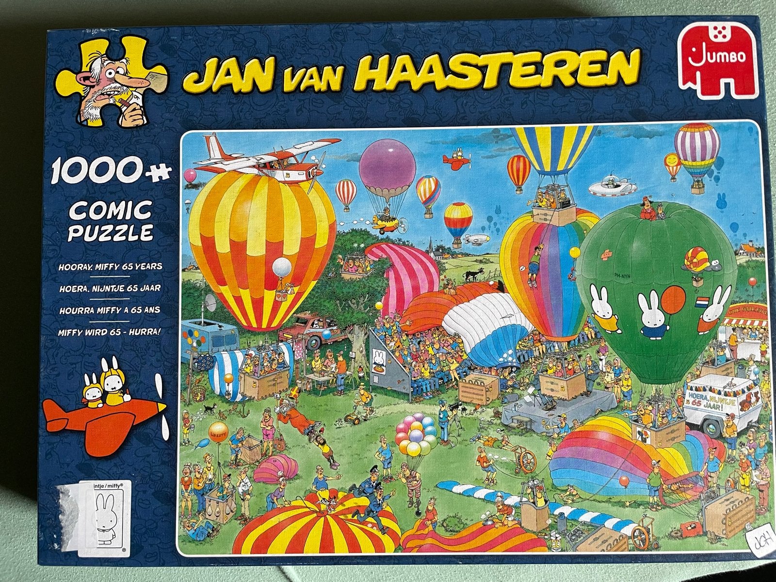 Jan van Haasteren Nijntje 65 Jaar Comic Puzzel 1000 stukjes, Ophalen of Verzenden, 500 t/m 1500 stukjes, Gebruikt, Legpuzzel