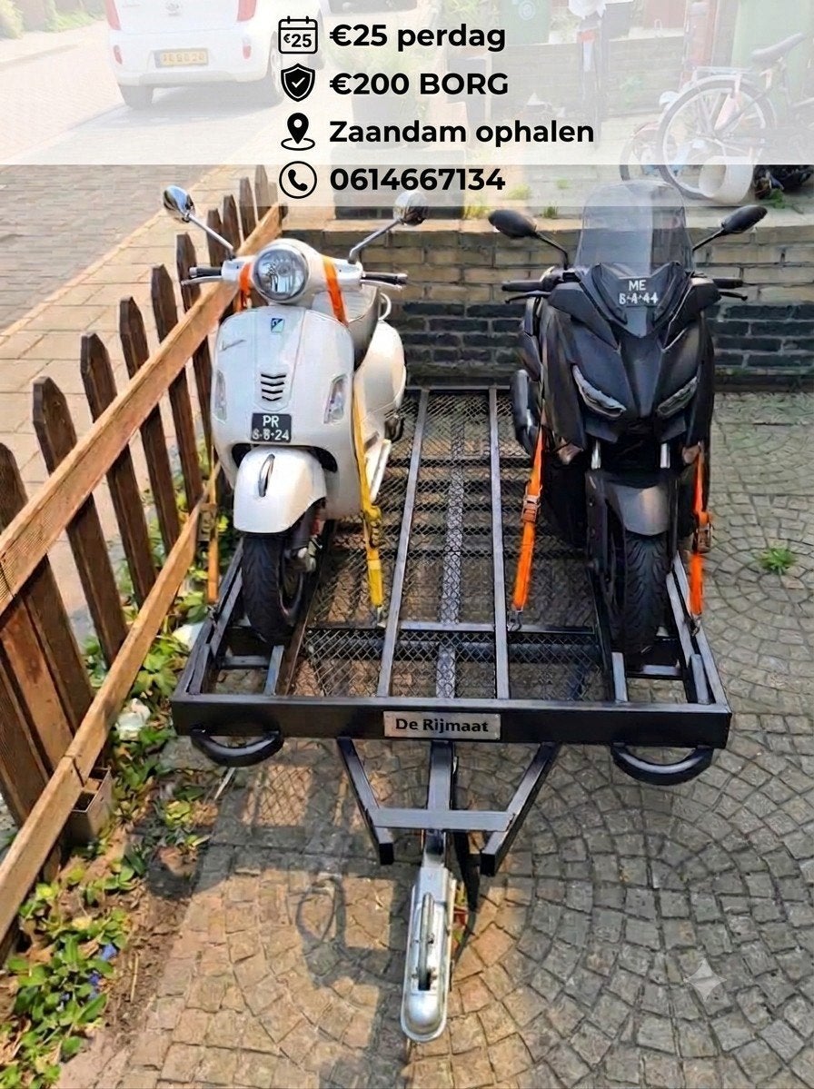 Motor aanhanger te huur Zaandam, Ophalen