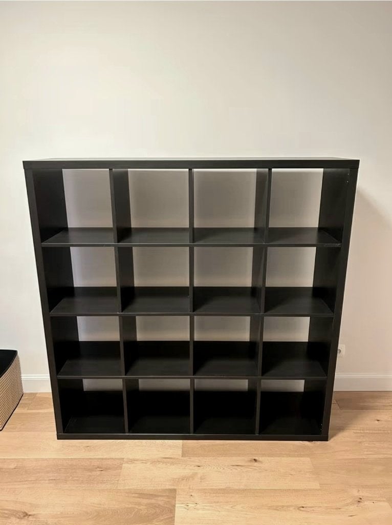 16 vaks kallax open kast vakkenkast 4x4 zwart, Ophalen, 100 tot 150 cm, 5 laden of meer, 100 tot 150 cm