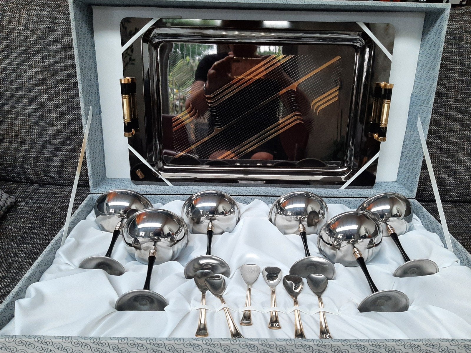 Vintage Giorinox Italiaans design  ijsco set i, Ophalen of Verzenden