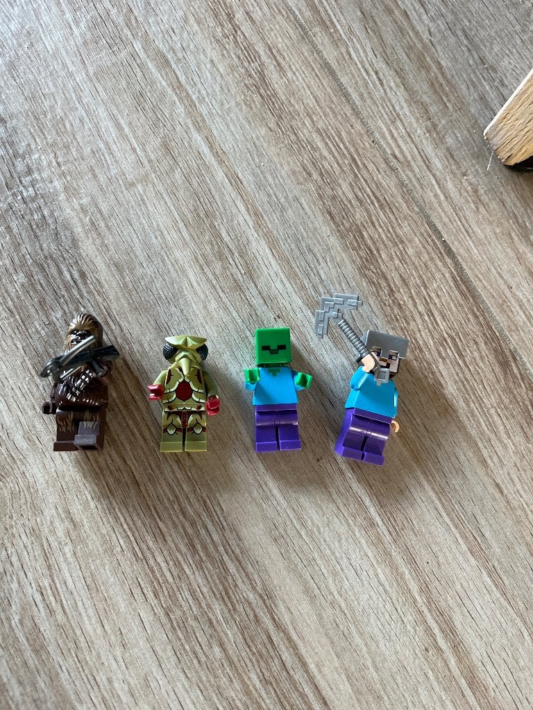 LEGO poppetjes Star Wars, Minecraft & Galaxy Squad (4 stuks), Minecraft, Lego, Ophalen of Verzenden, Zo goed als nieuw