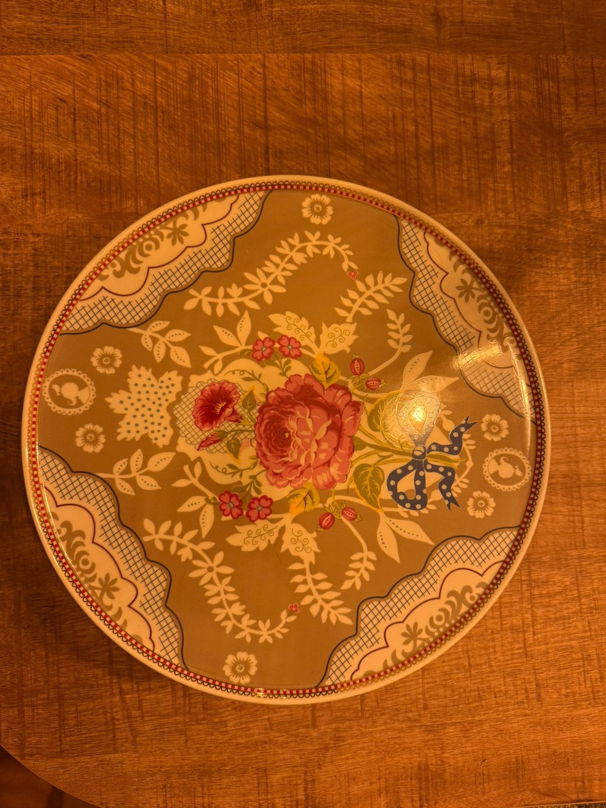 Pip Studio khaki taartplateau - Ø30,5 cm, Huis en Inrichting, Keuken | Servies, Ophalen of Verzenden, Zo goed als nieuw, Porselein