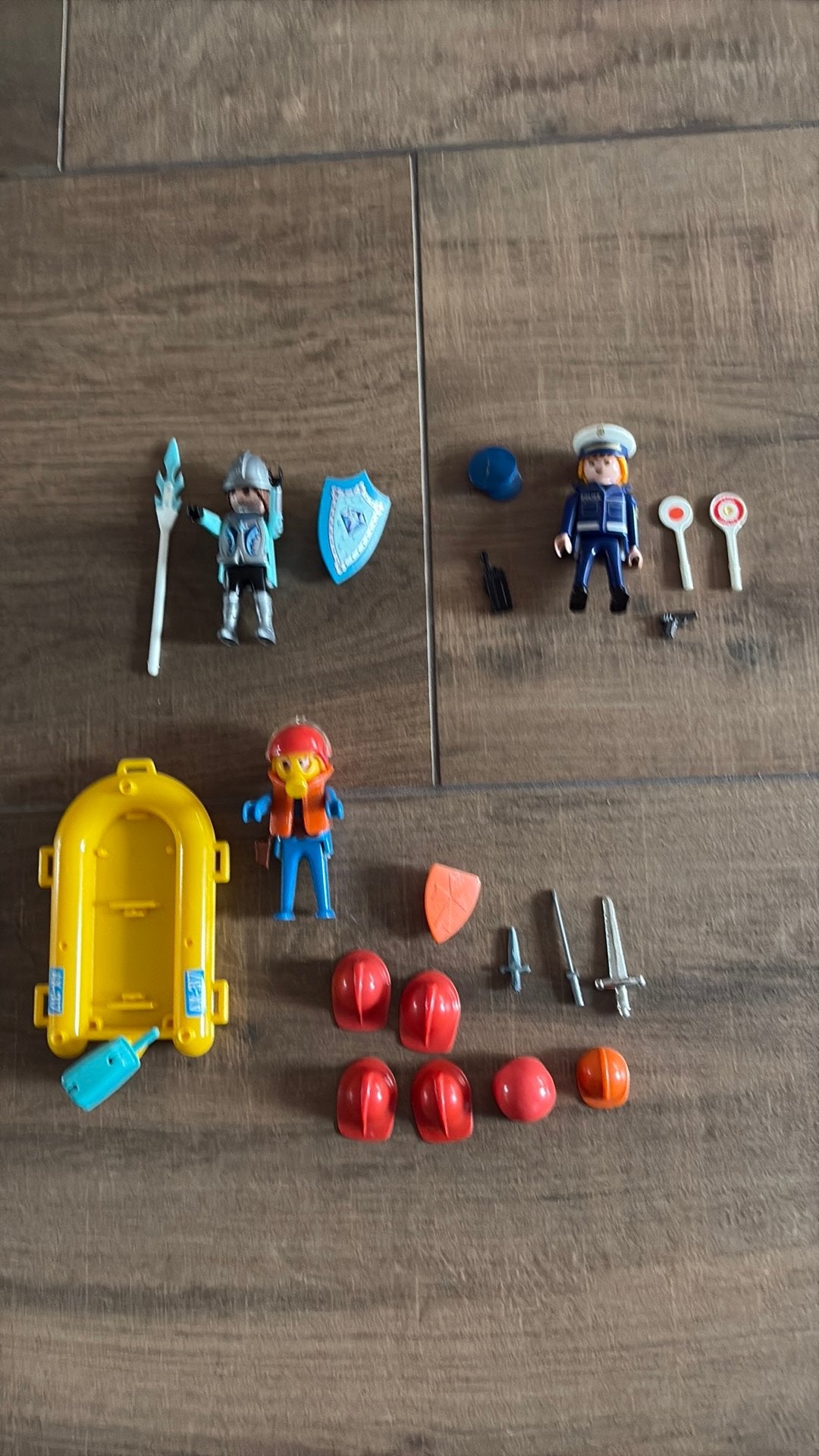 Playmobil boot en duiker/politie/ridder, Ophalen of Verzenden, Zo goed als nieuw