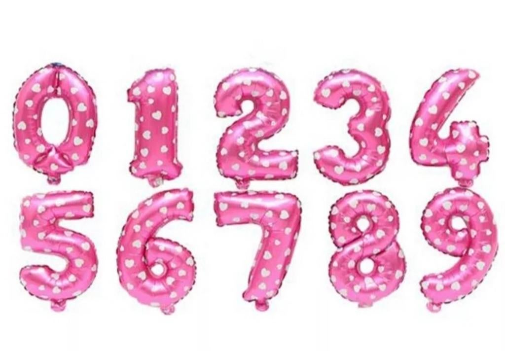27x cijfers 16" * folie ballonnen, Ophalen of Verzenden, Nieuw, Versiering, Verjaardag