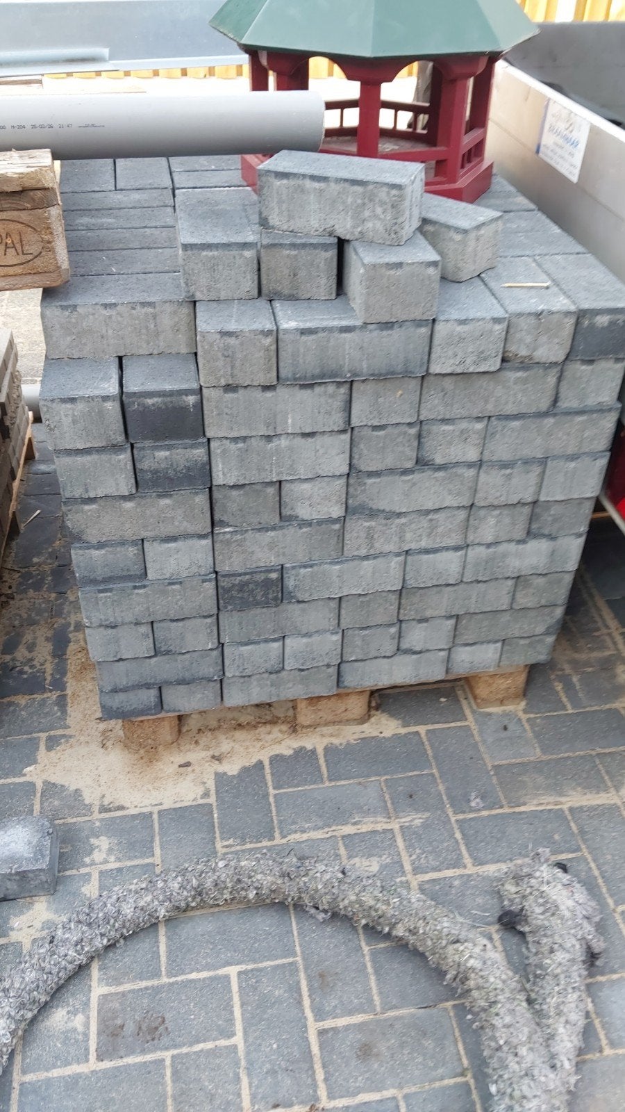 Antraciet beton klinkers 8cm dik - circa 10m², Ophalen, Klinkers, Nieuw, 5 tot 10 m²
