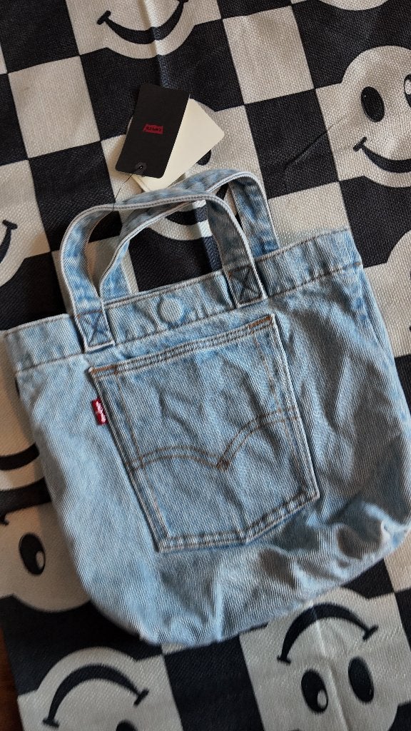 Levi’s Light Blue Denim Mini Tote Bag – New With Tags, Ophalen of Verzenden, Nieuw, Blauw, Handtas