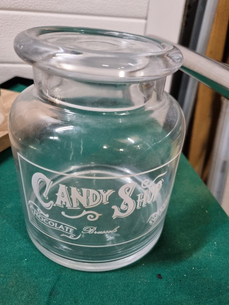 snoeppot candy shop glas, Ophalen of Verzenden, 'T Olde Gre-j, Info@toldegrej.nl, Endepoelstraat 20f Didam