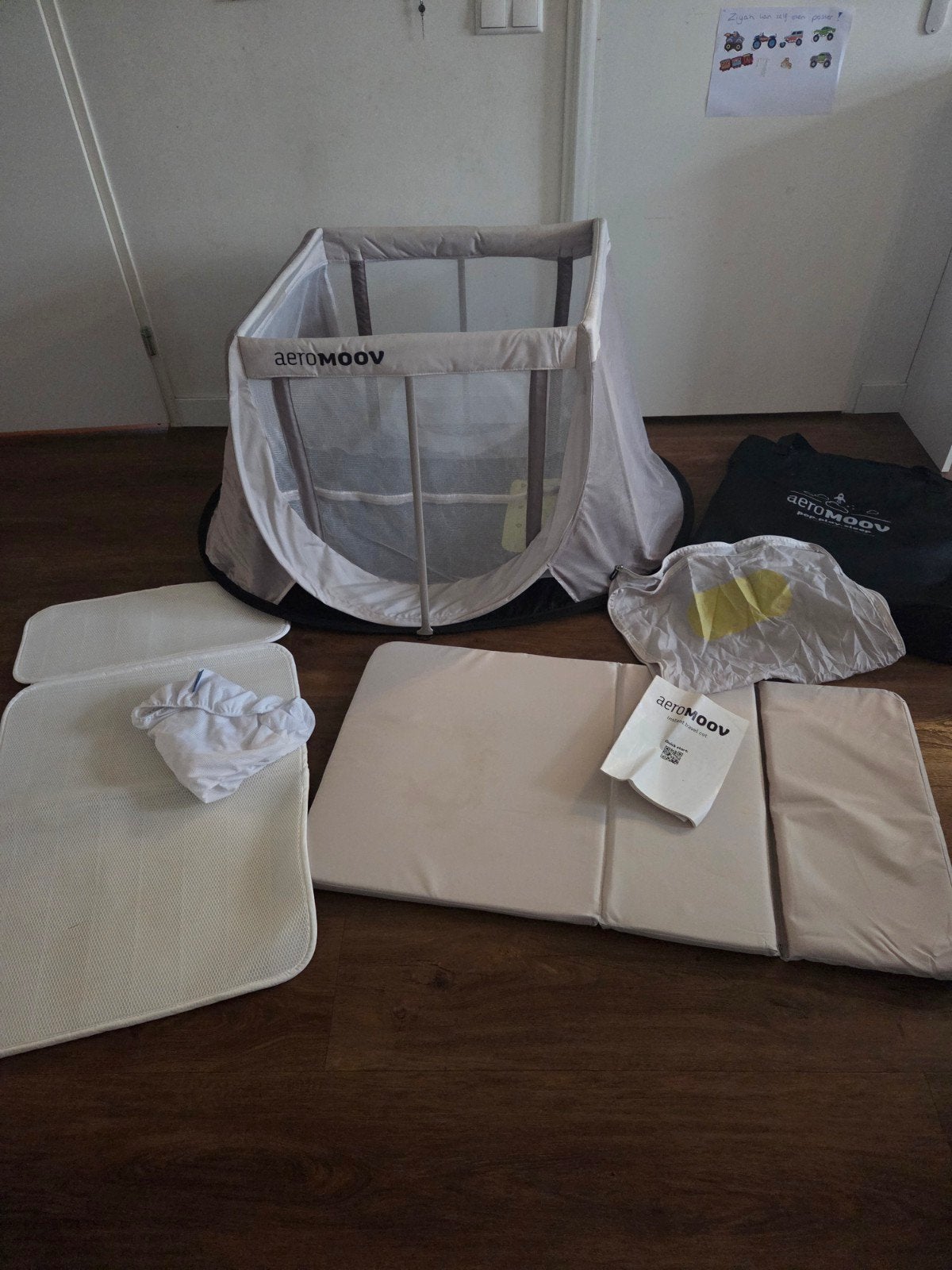 AeroMoov Instant Reisbedje - Inclusief Matras en Draagtas, Kinderen en Baby's, Ophalen, Zo goed als nieuw, Reisbedje