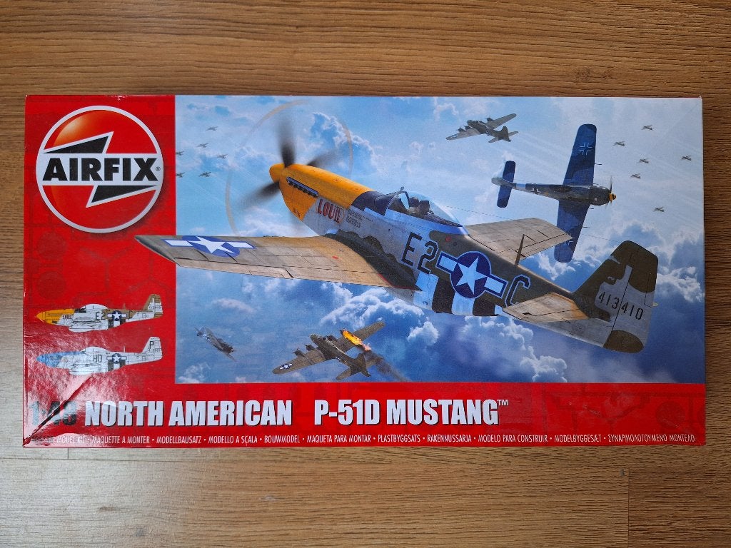 1:48 1/48 Airfix North American P-51D Mustang, Overige merken, 1:72 tot 1:144, Ophalen of Verzenden, Zo goed als nieuw