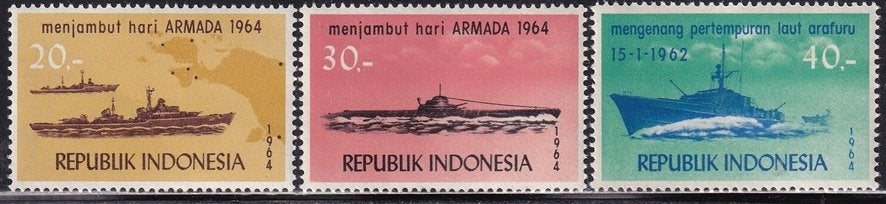 1386 - Indonesië michel 457/459 postfris , gom verkleurd, Verzenden, Postfris, Zuidoost-Azië