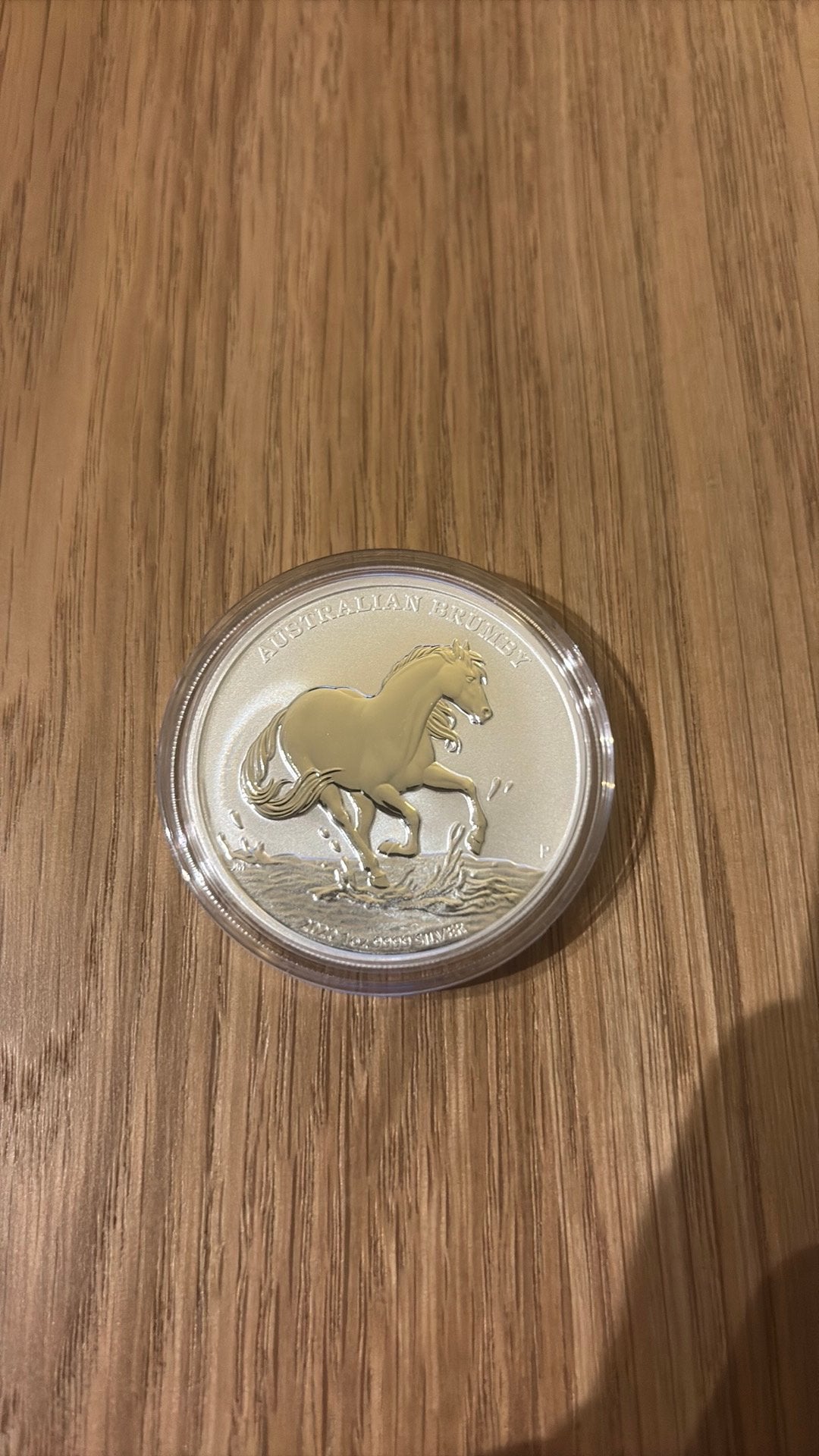 Brumby horse australia 2020 zilver 1 ounce in capsule, Ophalen of Verzenden, Zilver