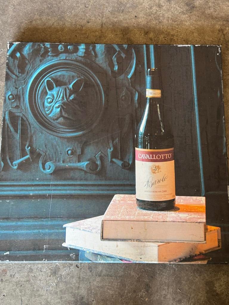 Cavallotto Barolo Bricco Boschis 2008 Wijnfles Kunstprint, Ophalen of Verzenden, Gebruikt, Print
