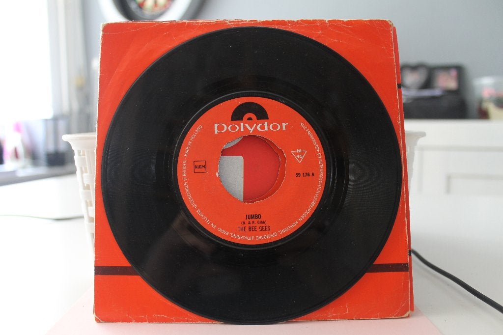 7" Single Bee Gees - Jumbo / The Singer Sang His Song, Gebruikt, 7 inch, Ophalen of Verzenden, Pop
