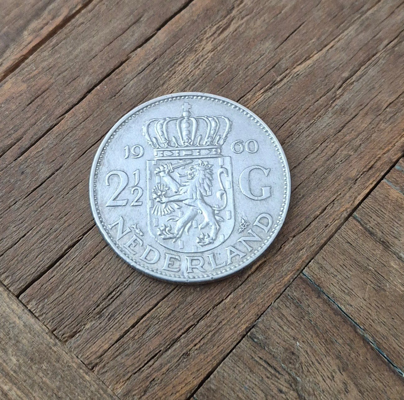 Zilveren 2,5 gulden munten van koningin Juliana, Postzegels en Munten, Koningin Juliana, Zilver, Ophalen of Verzenden, Losse munt