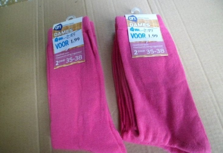 PARTIJ DAMESSOKKEN DONKER ROZE MAAT 35-38, ., Nieuw, Ophalen of Verzenden, .