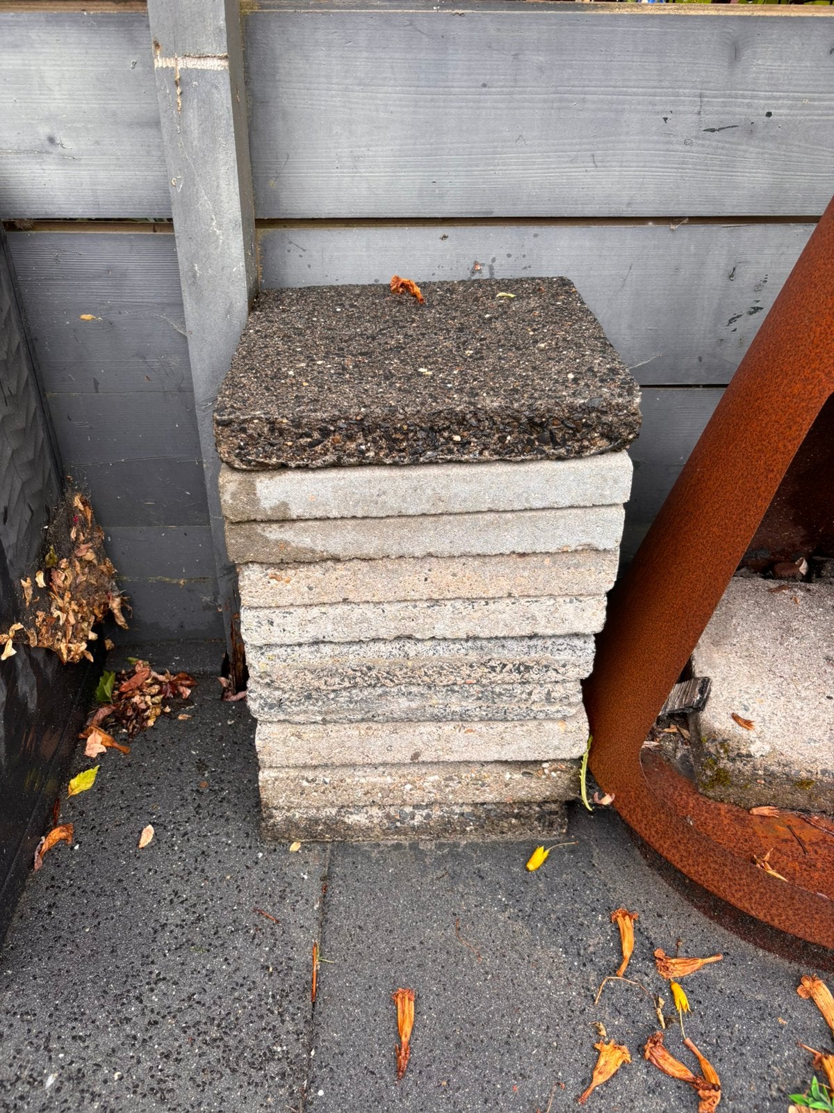 Stoeptegels gratis 11stuks, Ophalen, Gebruikt, Beton, Overige typen