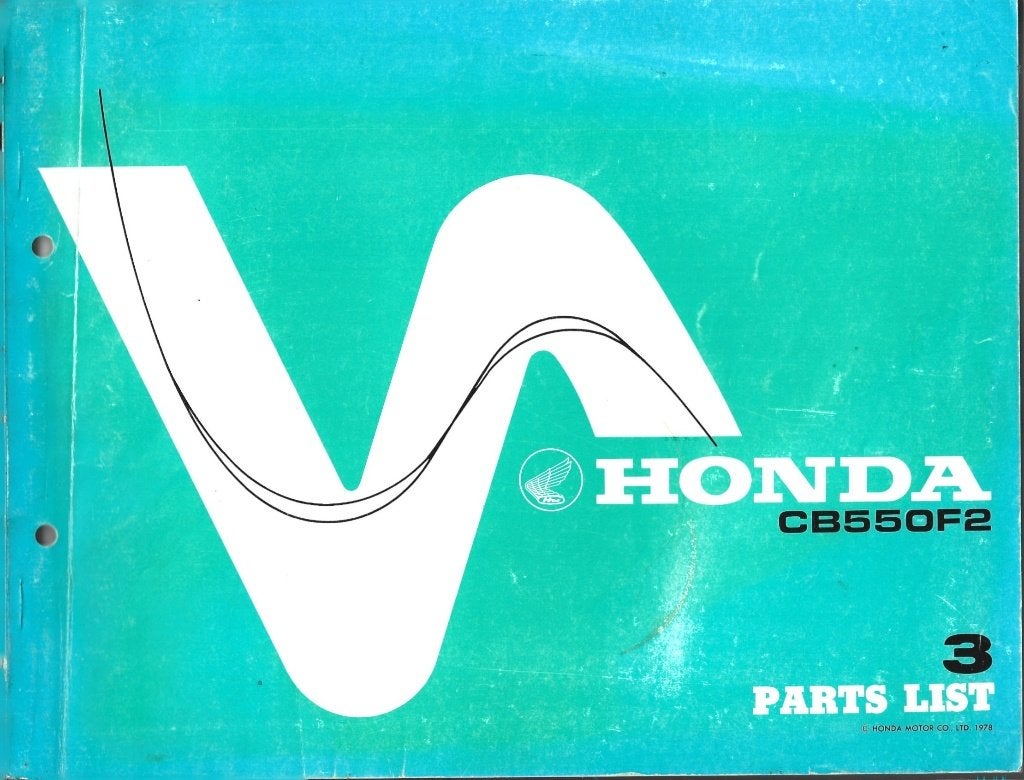 Honda CB550 F2 Parts List (3369z) motor, Motoren, Verzenden, Honda