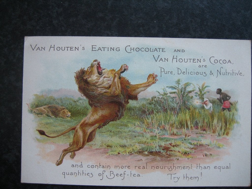 van HOUTEN's eetbare chocolade en Cacao Leeuw C, Ophalen of Verzenden, Voor 1920, Overige thema's