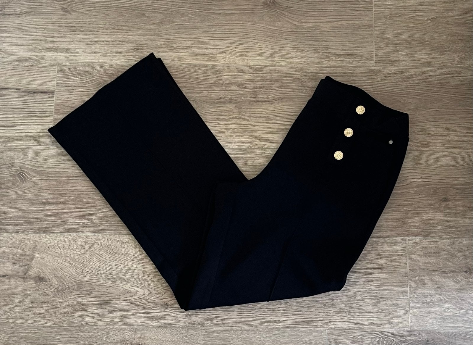 Tramontana zwarte broek met gouden knopen, Zwart, Maat 46/48 (XL) of groter, Ophalen of Verzenden, Zo goed als nieuw