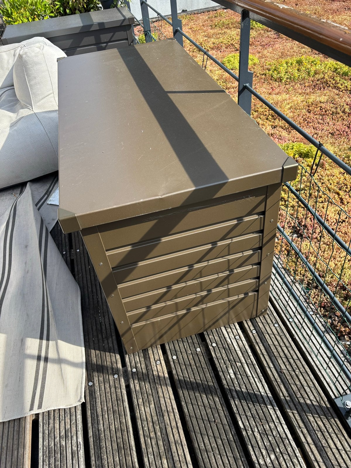 Biohort Hobbybox 130 brons metallic opbergbox, Tuin en Terras, Ophalen, Gebruikt, Metaal, Overige typen