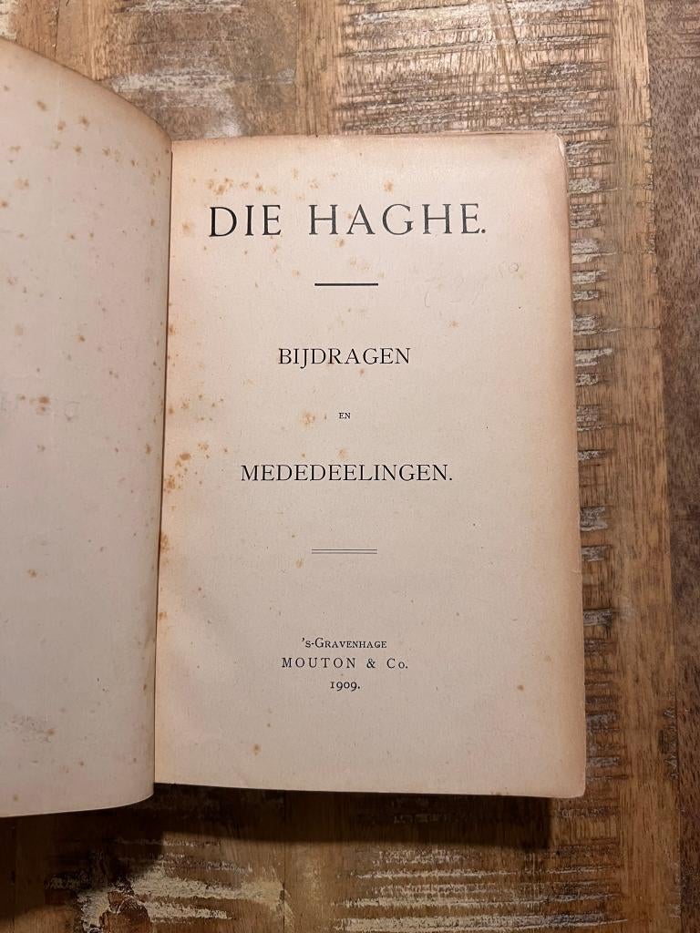 Die Haghe, bijdragen en mededeelingen 1909, Ophalen of Verzenden