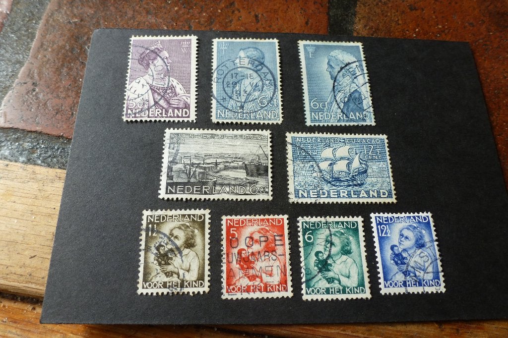 Postzegels - complete serie jaargang 1934 9x NVPH 265-273, Ophalen of Verzenden, T/m 1940, Gestempeld