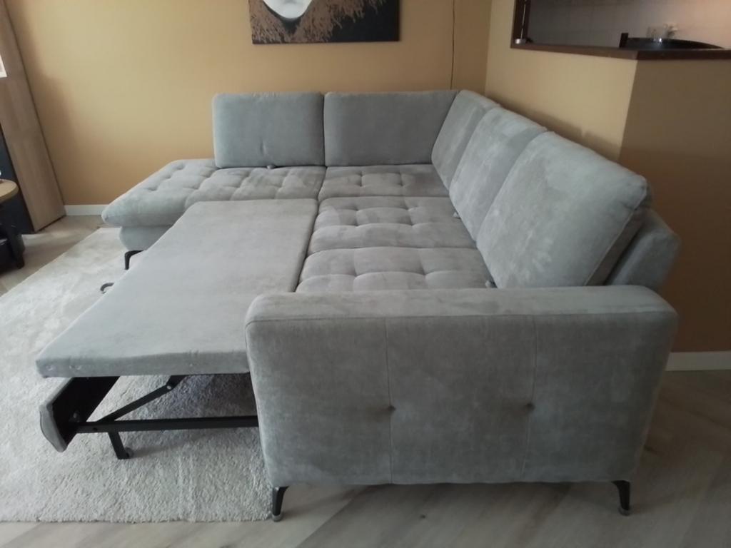 MOOIE Z.G.A.N  HOEKBANK , SLAAPFUNCTIE, VERSTELBARE RUG, Huis en Inrichting, Banken | Complete zithoeken, Ophalen, Stof