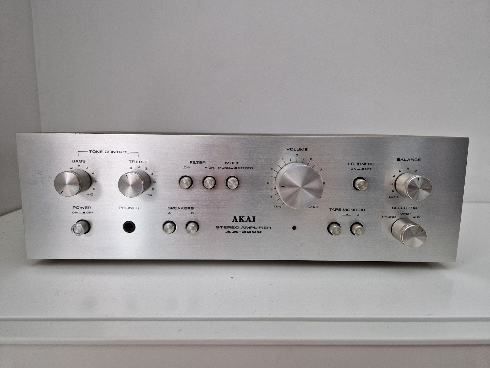Akai versterker AM-2000, Gebruikt, 120 watt of meer, Stereo, Ophalen