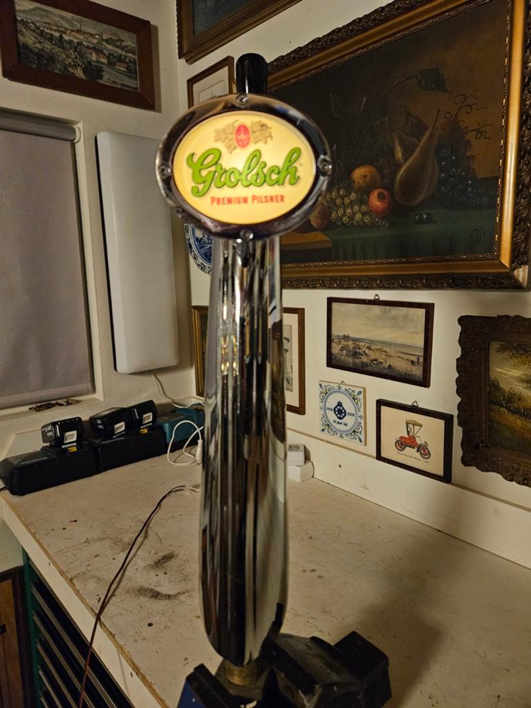Grolsch tapzuil met verlichting, Ophalen of Verzenden, Gebruikt, Overige merken