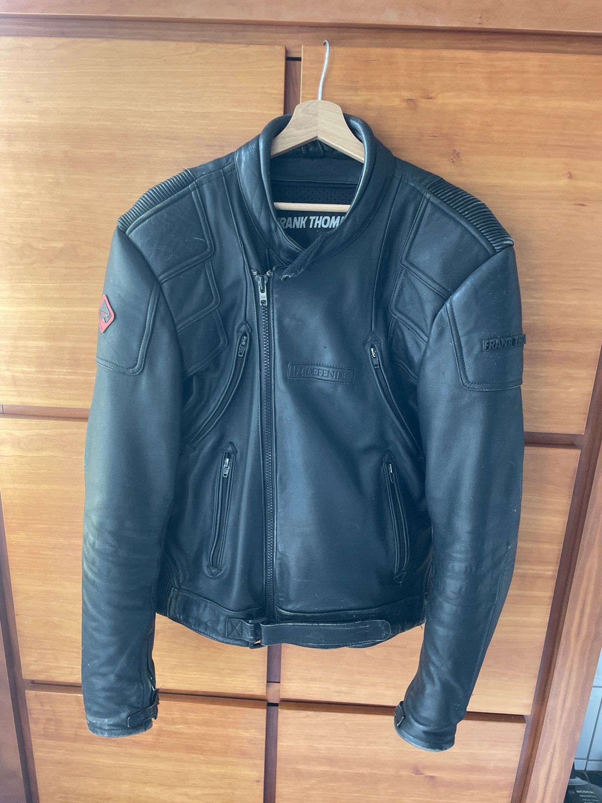 Frank Thomas Defender Leren Motorjas - Zwart, Ophalen of Verzenden, Tweedehands, Heren, Jas | leer