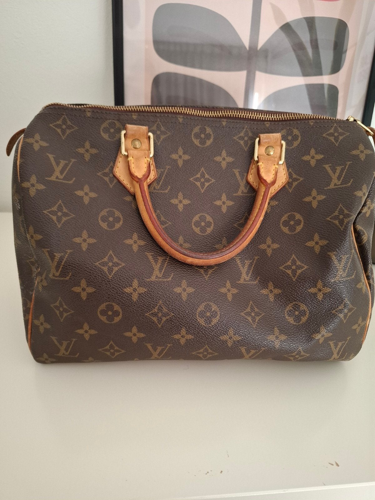Louis Vuitton Speedy 30, Ophalen, Zo goed als nieuw, Bruin, Handtas