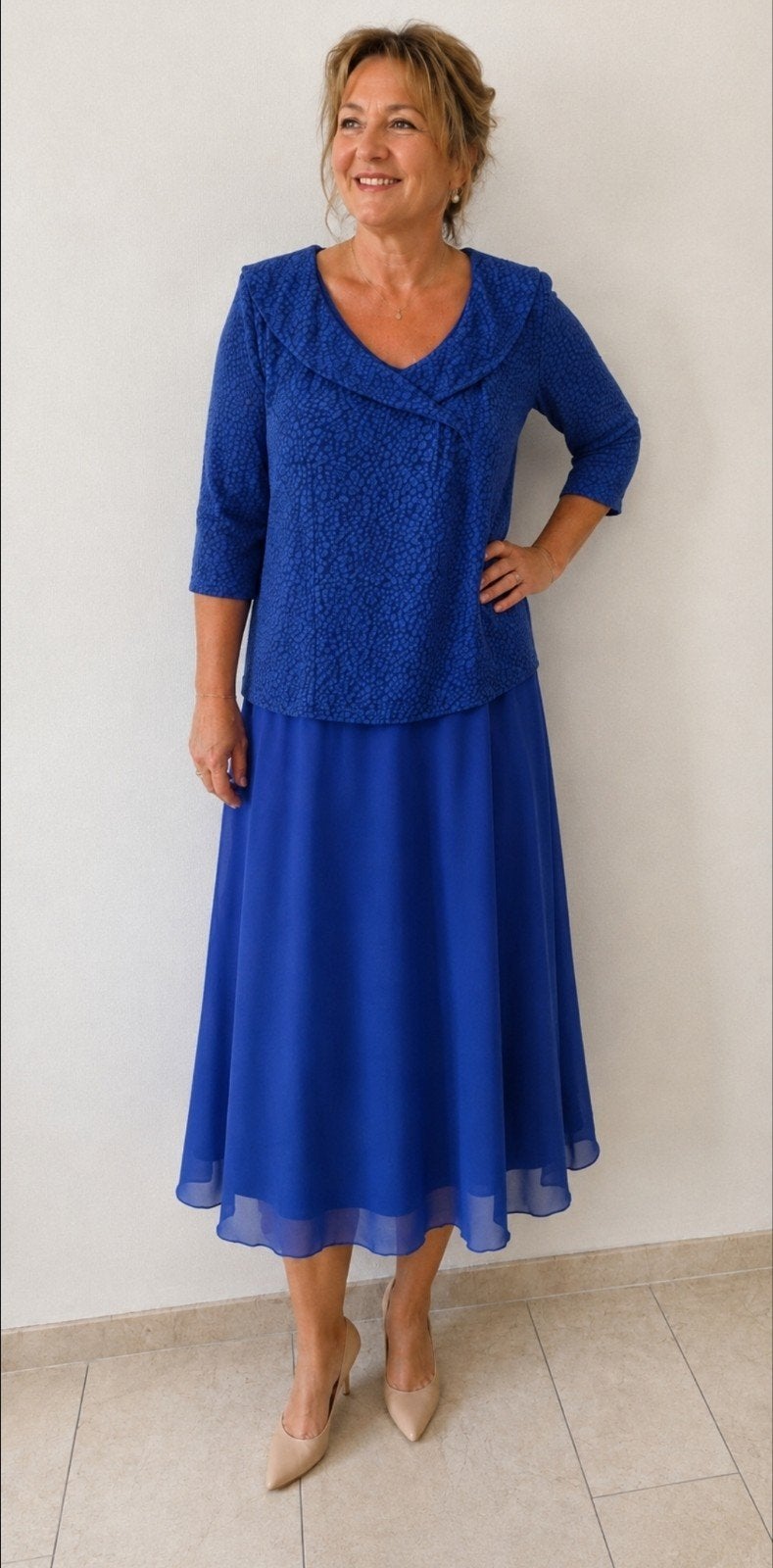 feestelijke M Collection midi jurk maat 42  / 44, Kleding | Dames, Ophalen of Verzenden, Nieuw, Maat 42/44 (L), Carnaval