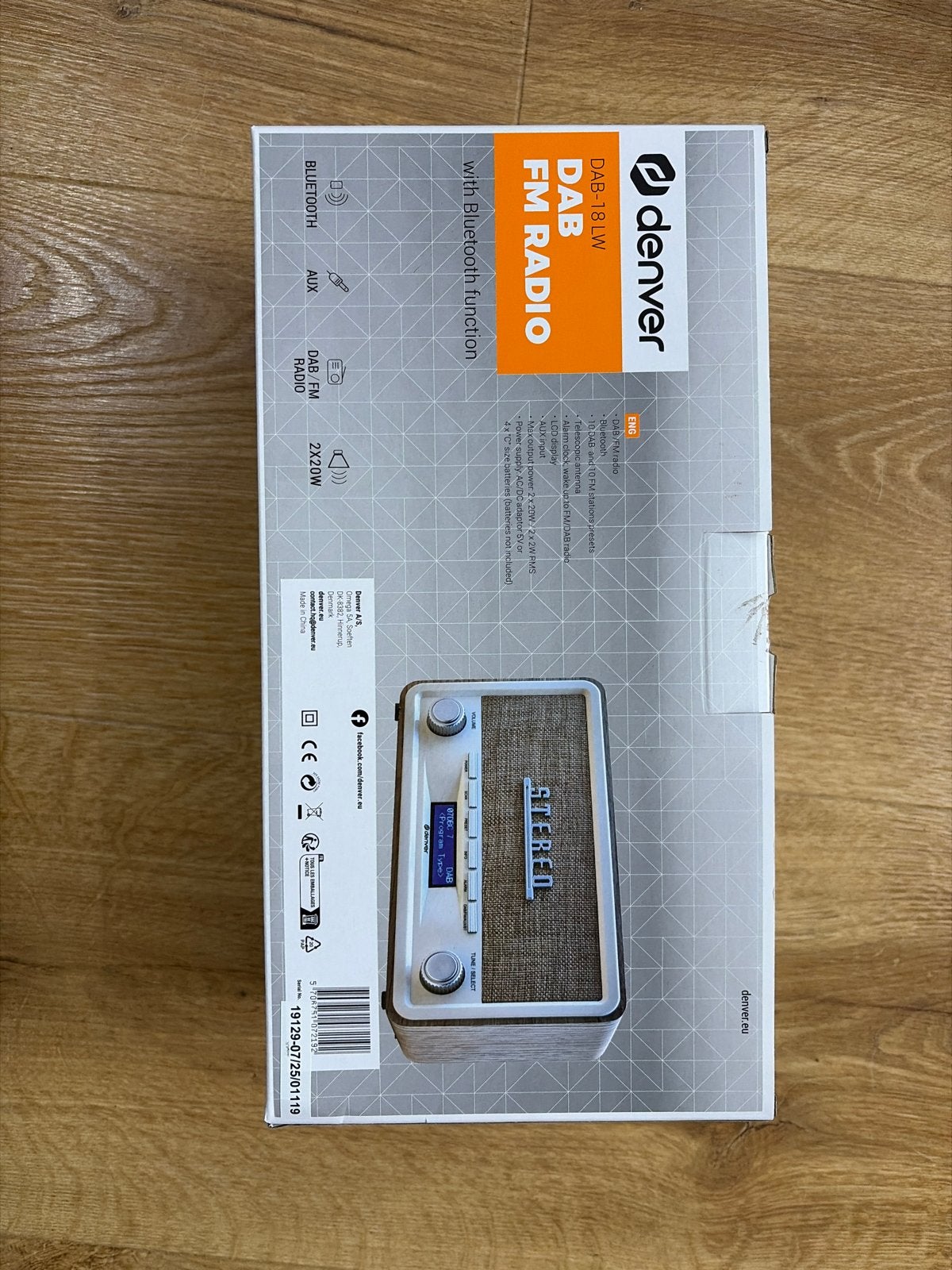 Denver DAB/FM Radio met Bluetooth - Nieuw in doos, Ophalen of Verzenden, Nieuw, Radio