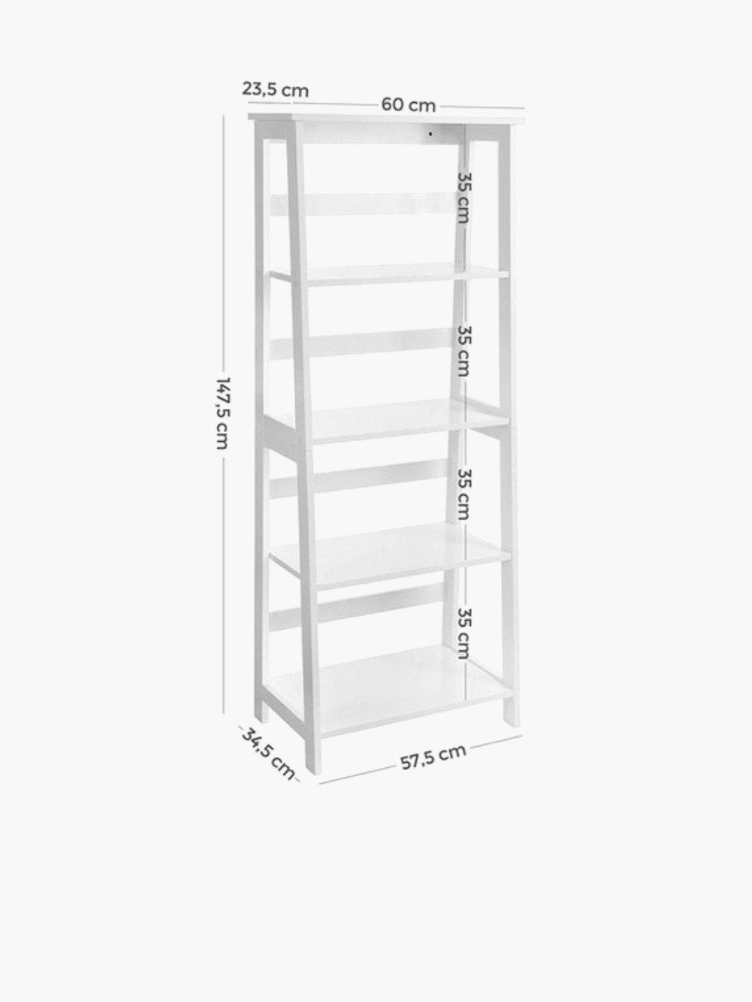 Ladder boekenkast, badkamerkast, plantenrek, Ophalen, Met plank(en), Gebruikt, 100 tot 150 cm