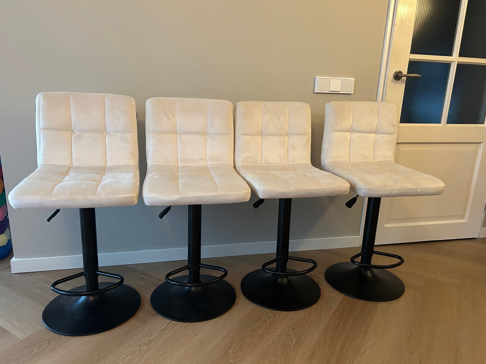 Barkrukken VidaXL, Huis en Inrichting, Barkrukken, 4 krukken, Ophalen, Zo goed als nieuw, 60 tot 90 cm