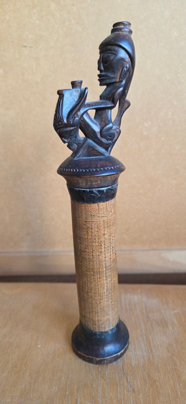 Vintage Batak medicijnhouder met stopper., Antiek en Kunst, Ophalen of Verzenden