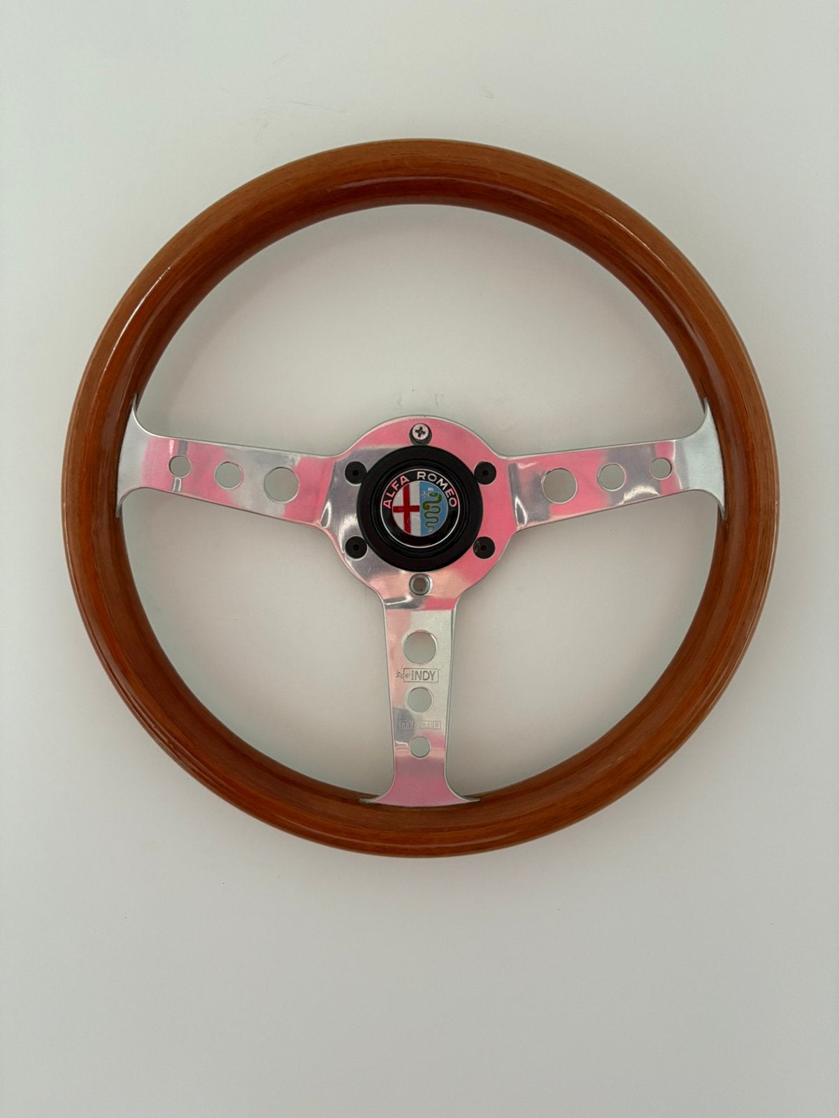 Origineel MOMO Indy Houten Sportstuur Alfa Romeo Claxonknop, Auto-onderdelen, Ophalen of Verzenden, Alfa Romeo