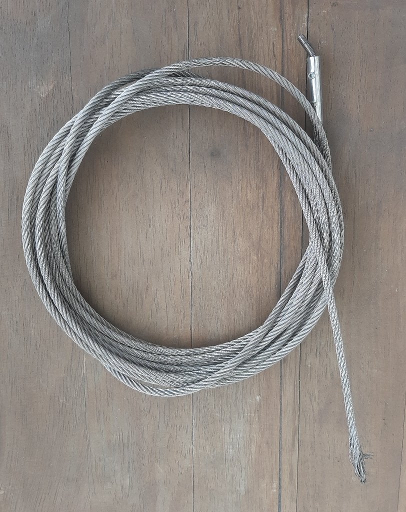 RVS Staalkabel Ø 6 mm Lengte 7,5 - 8 Meter, Ophalen, Zo goed als nieuw