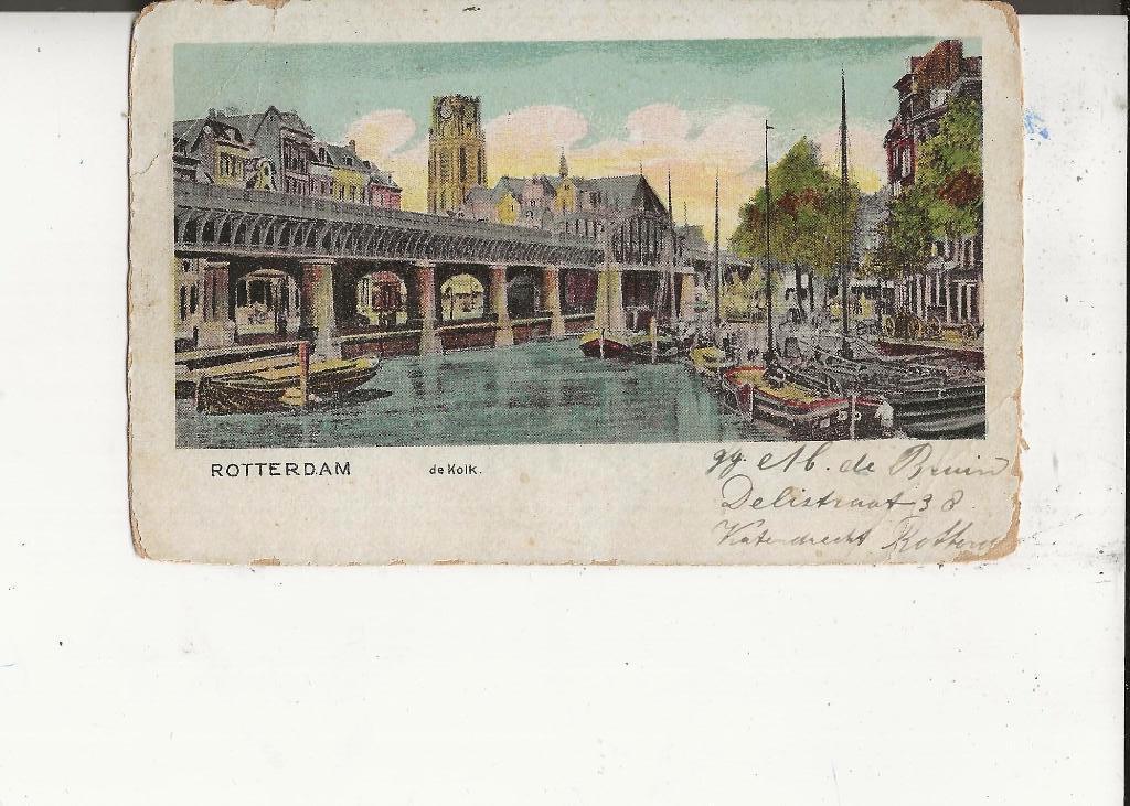Rotterdam De Kolk GR-Neder-Hardinxveld 7 juli 1905, Ophalen of Verzenden, Voor 1920, Gelopen, Zuid-Holland