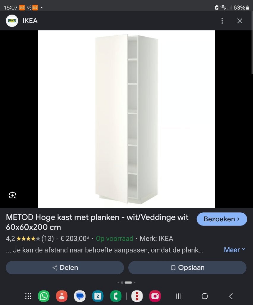 Ikea pax kast, Huis en Inrichting, Kasten | Kledingkasten, Ophalen, Met plank(en), 200 cm of meer, 50 tot 100 cm